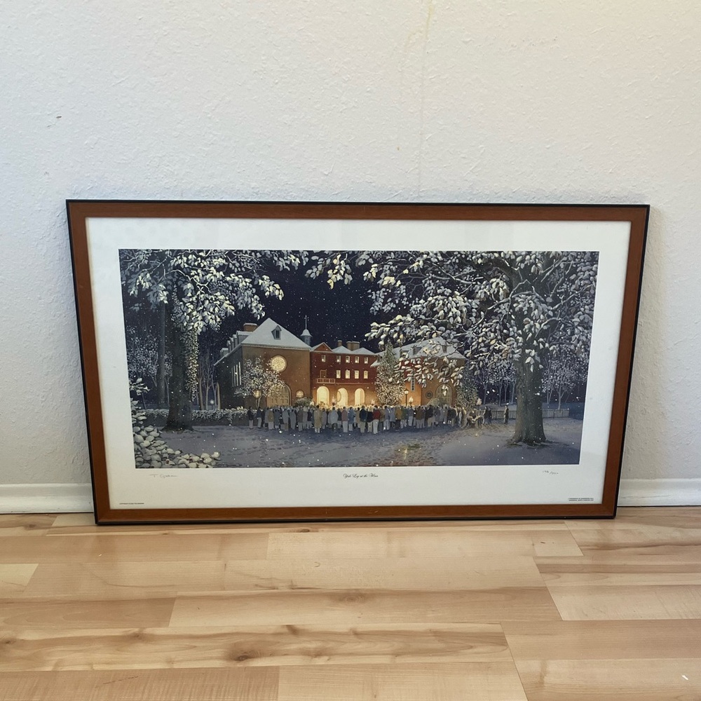 College of William & Mary Yule Log Celebration Lithograph
